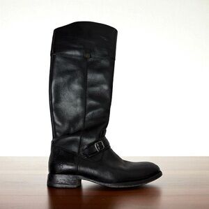 FRYE Campus Boots Women’s Equestrian Lindsay Spur Tall Black Leather SZ 7.5B